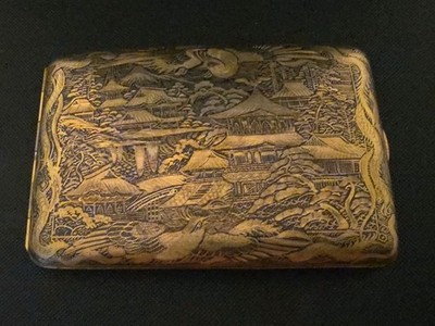 japanese damascene cigarette case Meiji | Wood, Metal & Other Decorative Objects Antique Japanese Damascene Shigarettoksu Cigarette