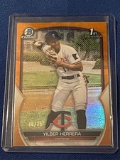 2023 Bowman Chrome 1st Orange  Refractor Yilber Herrera 16/25 TWINS