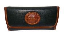 Dooney  Bourke All Weather Leather Green Pebbled Wallet  Checkbook 7.5" x 4"