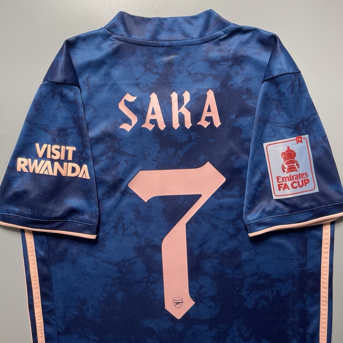 ARSENAL ADIDAS 2020/2021 FOOTBALL THIRD JERSEY #7 BUKAYO SAKA SIZE