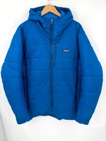 Patagonia Macro Puff Hoody Jacket Mens XL Blue Quilted Active Insulated Full Zip