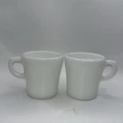 2 Vintage Pyrex Milk Glass Tableware Coffee Cups In Great Shape