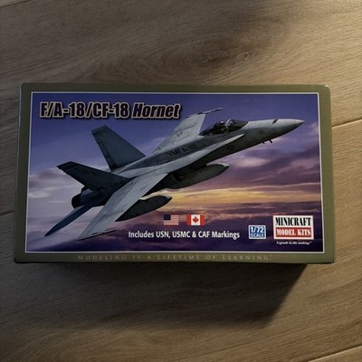 NEW MINICRAFT F/A-18 CF/18 HORNET PLANE MODEL KIT 1:72 SCALE KIT. SKILL LEVEL 2