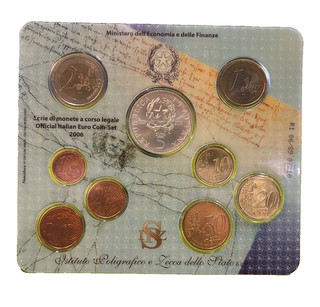 Coffret BU euros 2006 complet 5 euros Argent 60 ans République silver coin