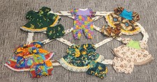 Handmade Doll Clothes for 11" - 13" Baby Dolls Lot of 6 Dress Sets Romper