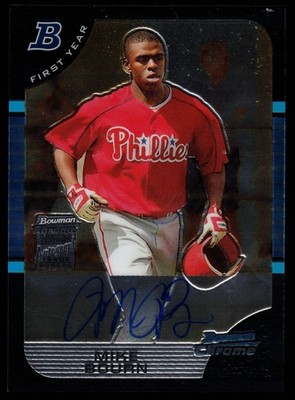 Michael Bourn - 2005 Bowman Chrome First Year Autograph #342 (AU, RC) FREE SHIP