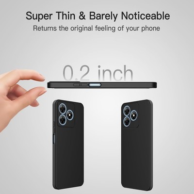 LCEHTOGYE Cover per Blackview Oscal C30 PRO + Pellicola Protettiva in Vetro Temperato,Nero Custodie Morbido Silicone Case Ultra Sottile TPU Custodia per Blackview Oscal C30 PRO (6,5) - KE55