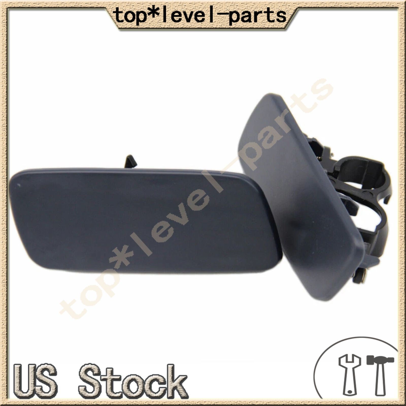 Front LH+RH Headlamp Washer Jet Cover Fit 10-18 Rolls-Royce Ghost 61677244959