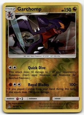 Sun & Moon - Ultra Prism Pokemon Trading Card Garchomp #99 Reverse Holo
