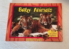 Kids Books Baby Animals Jigsaw Puzzle Book - Hardcover - Five 24-Pieces Jigsaws