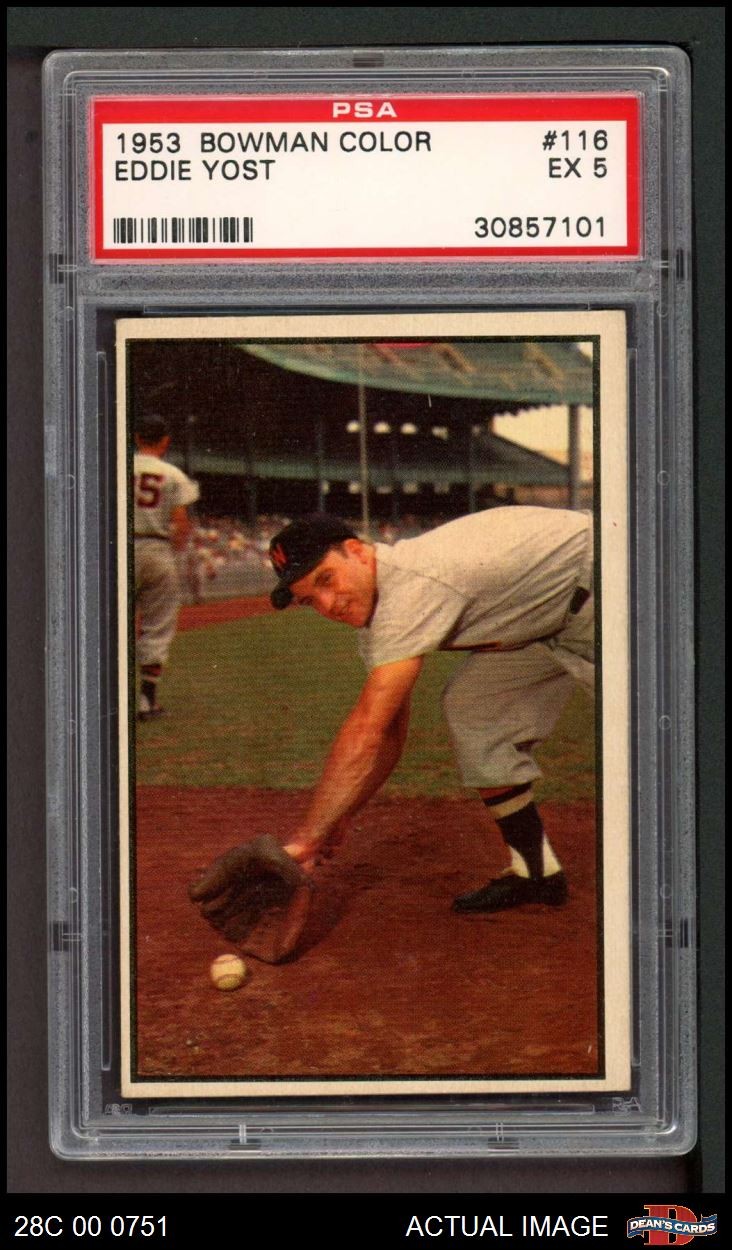 1953 Bowman #116 Eddie Yost Senators PSA 5 - EX