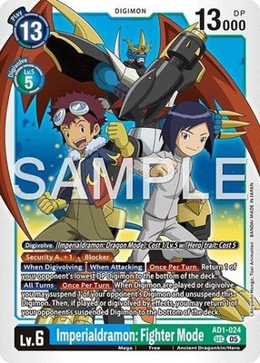 Imperialdramon: Fighter Mode Foil - AD1-024 NM - Digimon TCG