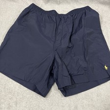 Polo Ralph Lauren Polo Sport Men's Swim Trunks Size XXL Navy Blue Lined Vtg EUC
