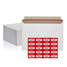 100 PCS 6.5x4.5 Inch Rigid Mailers Self Seal Cardboard Envelopes 1 Mail