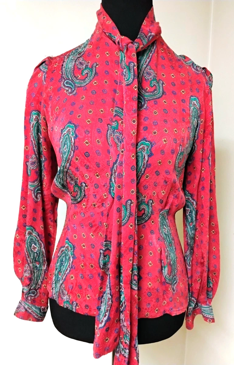 1980s 100% Silk Vintage Tops for Women for sale | eBay
