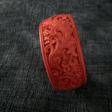 Cinnibar  Chinese Bracelet .red 7 Inch Diameter