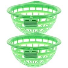 2PCS Sturdy Bird Breeding Nest Basin Practical Meat Pigeon Nest Basin Green