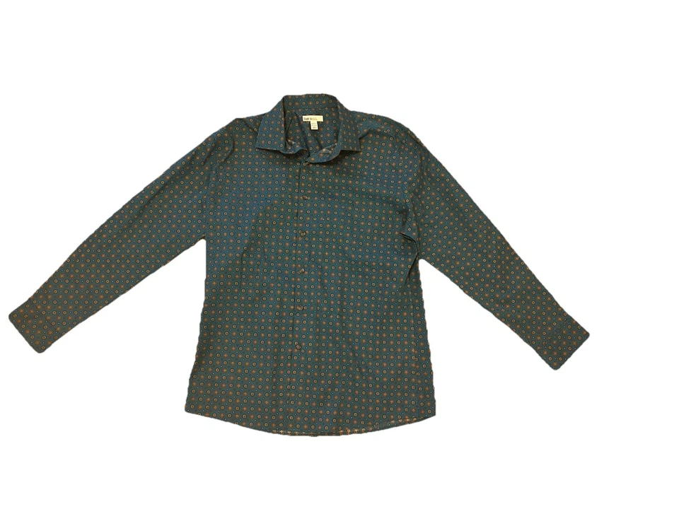 Camisa social masculina Bar III abotoada, slim fit, algodão orgânico elástico, L 16-16.5 - Imagem 2 de 4