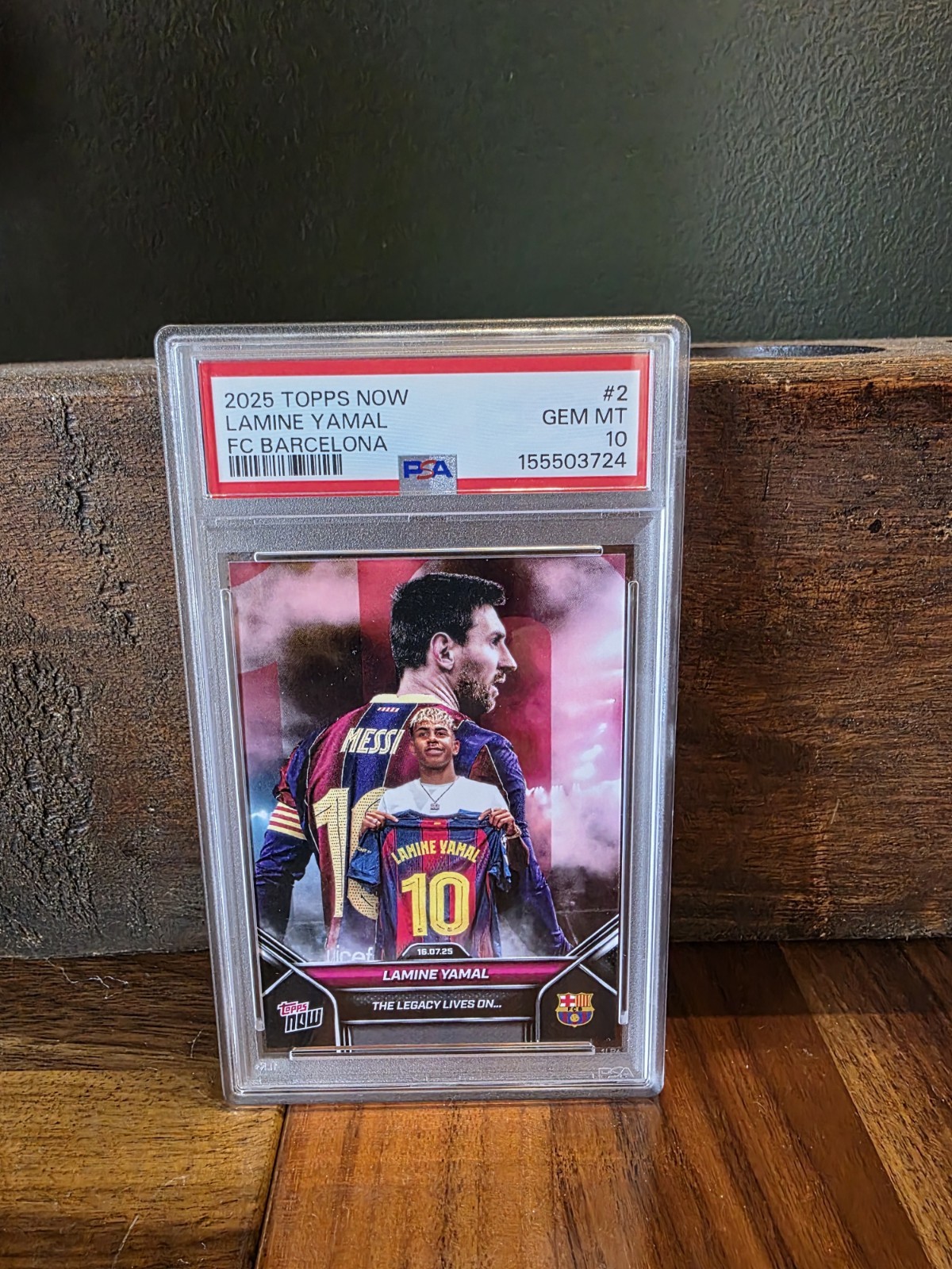 2025-26 Topps Now FC Barcelona Lamine Yamal #2 PSA 10