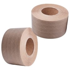 2 Rolls Water Activated Kraft Paper Tape 2.4" Reinforced Brown 300ft Each