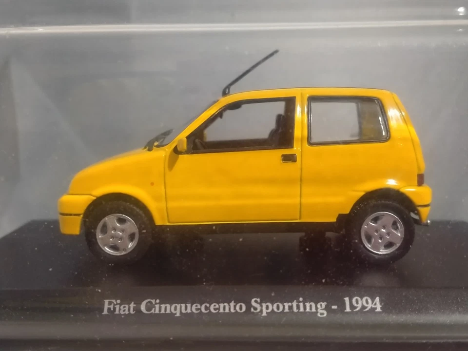 FIAT CINQUECENTO SPORTING 500 1994 NOREV 1/43 GIALLO - SIGILLATO BOX CLOSED, NEW - Immagine 2 di 4