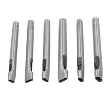 DGOL 6 Sizes Leather Oval Hole Punch Belt Hollow Punching Cutting Silver