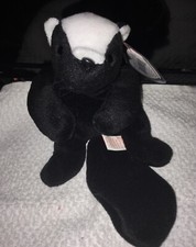 ERRORS Ty Beanie Baby Stinky The Skunk STYLE 4017 Tag Protector - PVC 1995