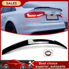 For 2013-2016 Audi A4 B8.5 Sedan Rear Truck Spoiler Wing M4 Style Glossy Black
