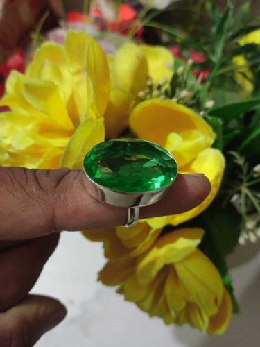 Ring Oval Peridot Gemstone Handmade 925 Sterling Jewelry Size All" - 第 1/4 張圖片