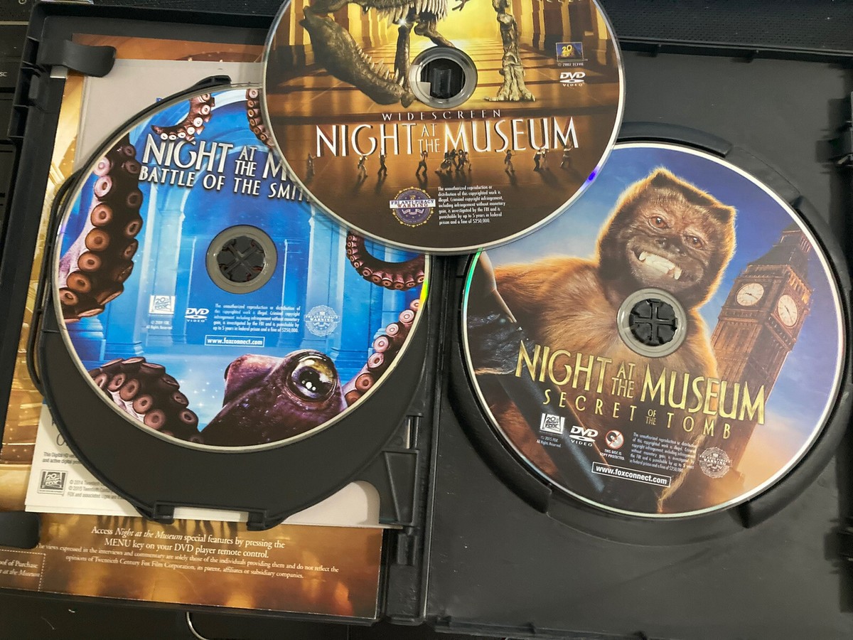 Night at the Museum 1 , 2 & 3 DVD Collection 3 in 1 case Trilogy 3