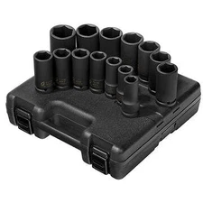 Sunex Tool  4638 3/4" Dr. 14 Pc. Deep Sae Impact Socket Set