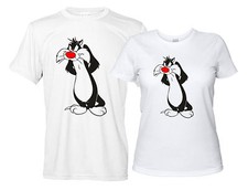 Gatto Silvestro Maglietta Divertente Cartoon T-Shirt Cartoni Tributo