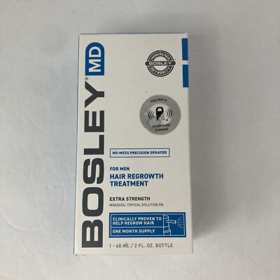 Brand New Bosley MD Hair Regrowth Treatment For Men Extra Strength 2 Oz Exp 3/24