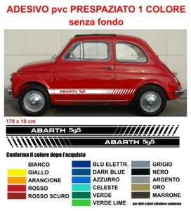 ADESIVI STRISCE FIANCATE LATERALI ABARTH FIAT 500 2007