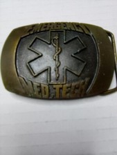1981 Emergency Med Tech Indiana Metal Craft Belt Buckle