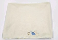 Vtg Circo Baby Yellow Elephant Giraffe Lion Fleece Blanket Butterfly Target htf