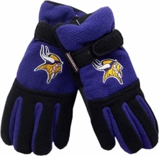 Minnesota Vikings Youth Winter Gloves Thinsulate Logo Block 12279