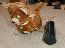 Vintage 1950s Japan Remote Battery Operated Moving Cat Toy 8" Long