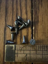 Antique Wood Screws #5 X 3/8” Flat Head Slotted American Made Free Shipping 12pk