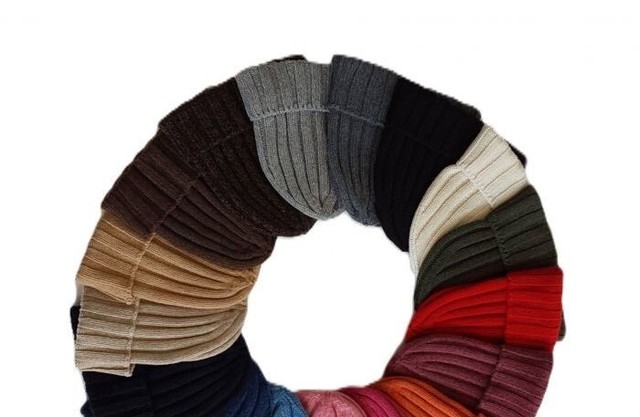 Gorro de invierno 100% cachemir para mujer y hombre Fisherman style 12 colore...