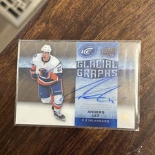 2015/16 Upperdeck Ice Anders Lee Glacial Graphs Auto #GG-AL