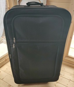 large fabric suitcase