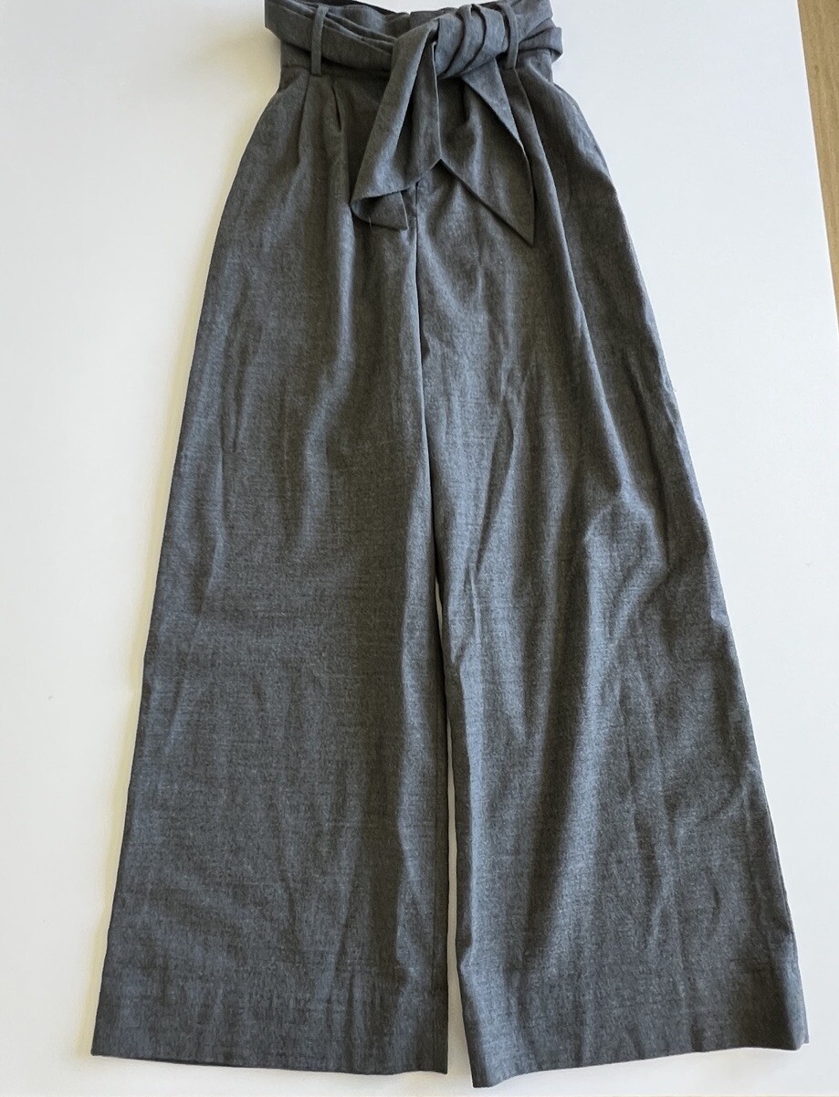 ALTRA & altre storie taglia 0 pantaloni larghi cintura gamba larga misto lana