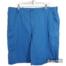 Izod Men's Soft Wash Ripstop Cargo Shorts Blue NWOT Size 40 Waist