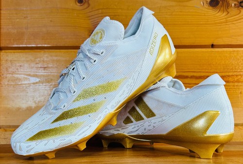Botines de fútbol eléctricos Adidas Adizero para hombre talla 11 BLANCO/DORADO (NUEVOS CON CAJA) - Imagen 4 de 6