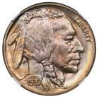 1937-D Buffalo Nickel NGC MS-65 Rainbow Toned End Roll Album Toning