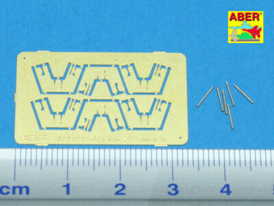 MW22 ABER MODELS 350L46 SET OF 6 PCS 4CM FLAK 28 BARRELS WITH SHIELDS FOR   for