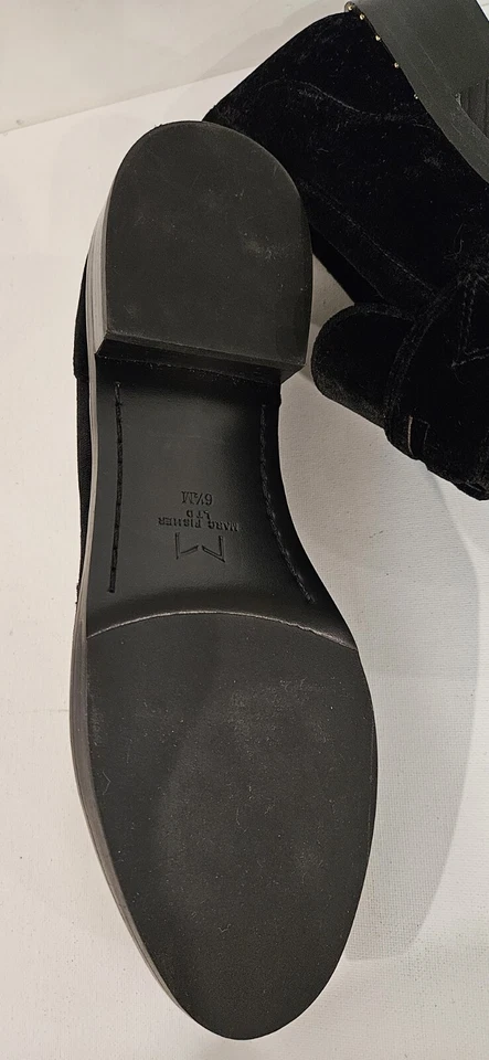 Mocasín Marc Fisher Negro Terciopelo Penny Talla 6 1/2 M Foto 4 de 4