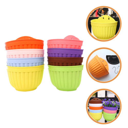 Colored Flower Pot Wall Hanging Flowers Holder Wall Hanging Planter