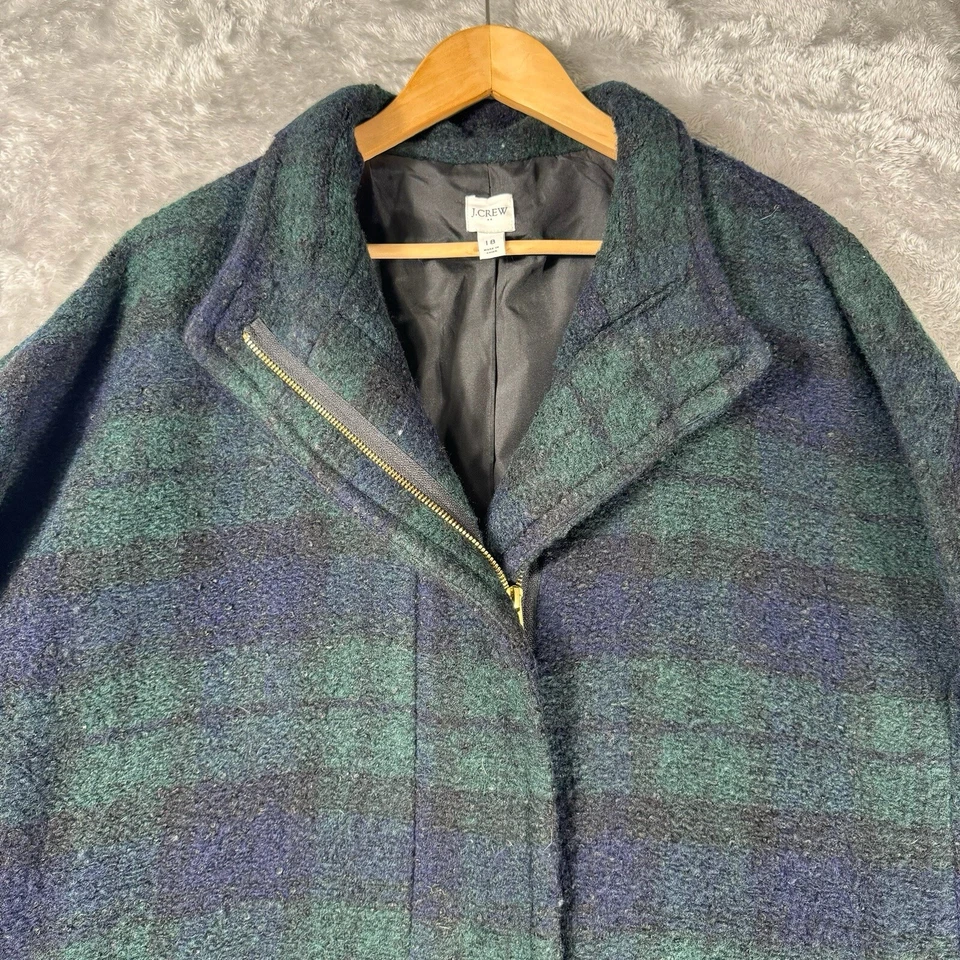 J. Crew Blackwatch Plaid Wool Coat 18 Bouclé Academia Old Money Preppy Jacket - Image 2 of 4